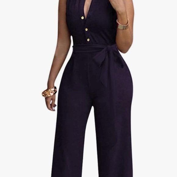 Women’s jumpsuit sleeveless wide leg - Picture 1 of 5